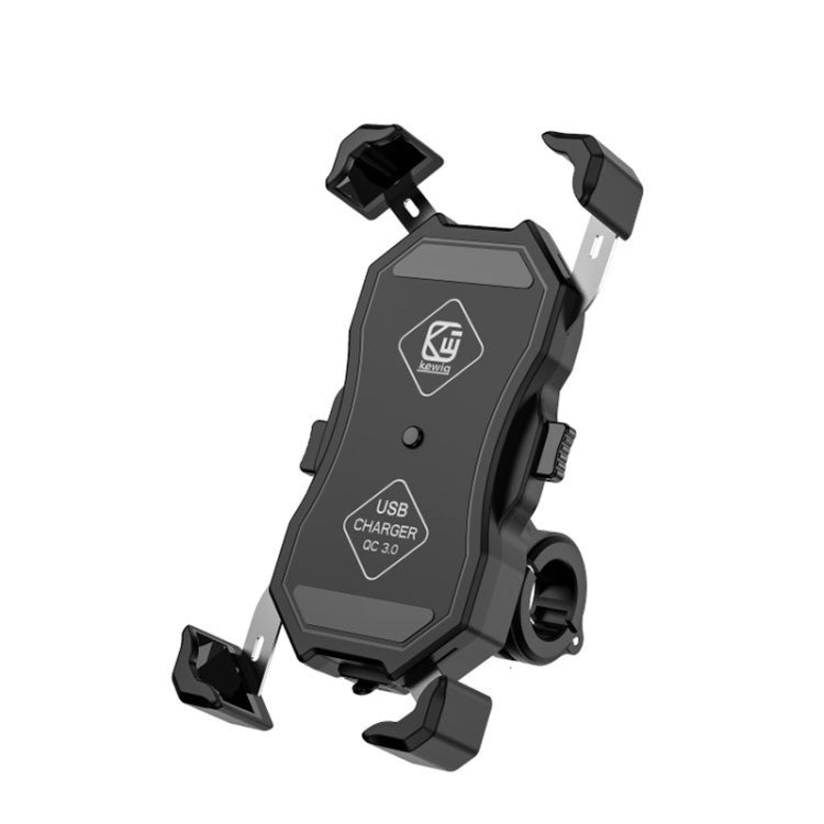 Kewig Motorcycle Outdoor Riding Four-Claw Fixed Mobile Phone Bracket QC3.0 Fast Charging Water-resistant Holder(M11-B)
