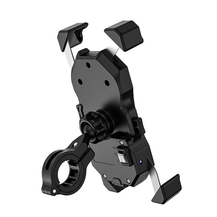 Kewig Motorcycle Outdoor Riding Four-Claw Fixed Mobile Phone Bracket QC3.0 Fast Charging Water-resistant Holder(M11-B)
