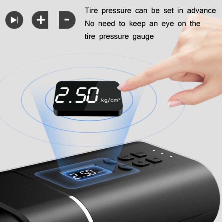 YANTU A31 Car Smart Digital Display Air Pump Electric Portable Tire Pump, Specification��� Wireless Version Black