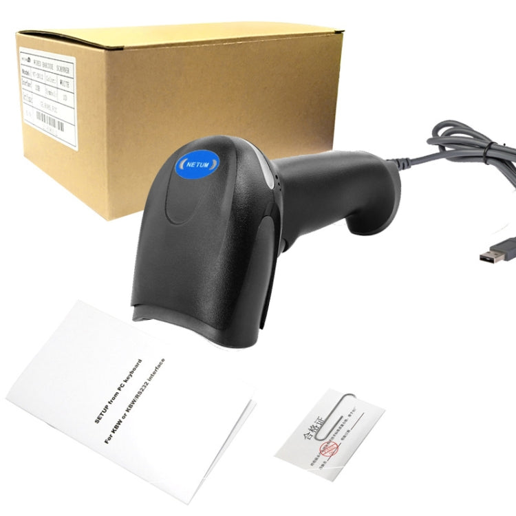 NETUM F5 Anti-Slip And Anti-Vibration Barcode Scanner, Model: Wired Laser