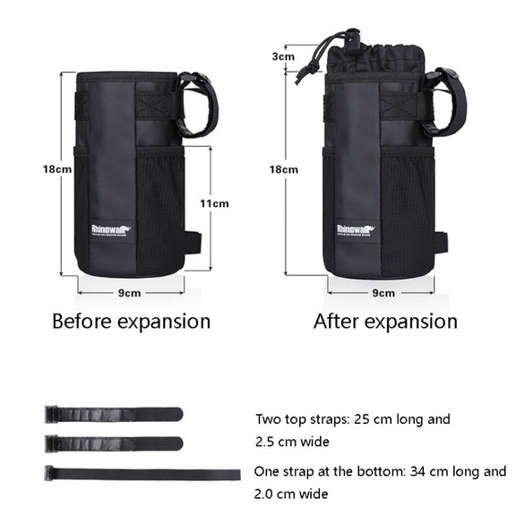 Rhinowalk RK9100B Riding Insulation Water Bottle Bag Portable Bicycle Kettle Tool Package(Black)