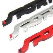 6 PCS  Metal 3D Stereo Car Sticker Modified Sport Tail Sticker Body Sticker(Red)