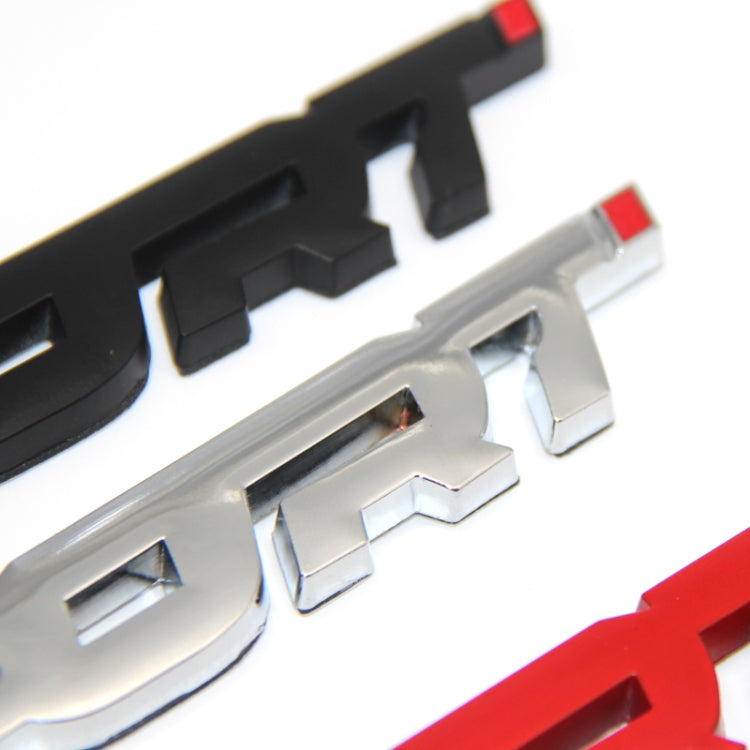 6 PCS  Metal 3D Stereo Car Sticker Modified Sport Tail Sticker Body Sticker(Silver)