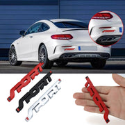 6 PCS  Metal 3D Stereo Car Sticker Modified Sport Tail Sticker Body Sticker(Red)