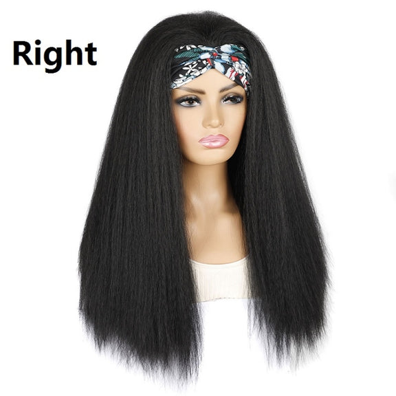 Turban Headband Corn Beard Long Hair Wig Headgear, Color Classification: 18C # G