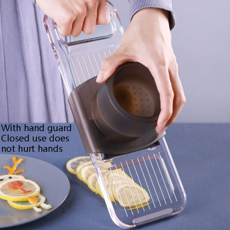 Multi-Function Slicker Kitchen Gadget Potato Slice Grater, Colour: Three Knives Gray