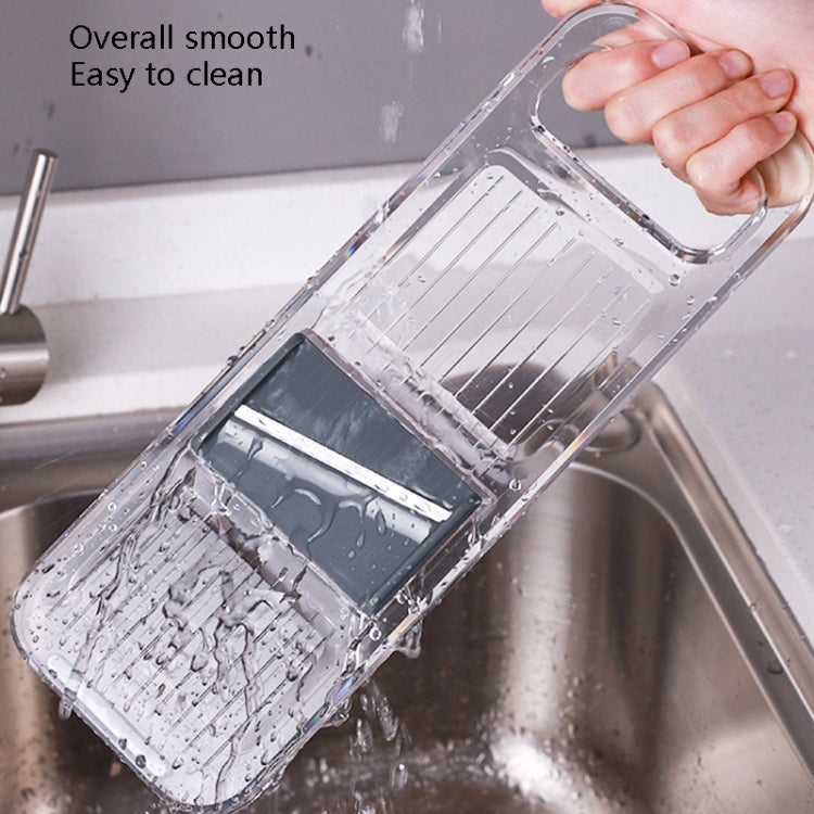Multi-Function Slicker Kitchen Gadget Potato Slice Grater, Colour: Three Knives Gray