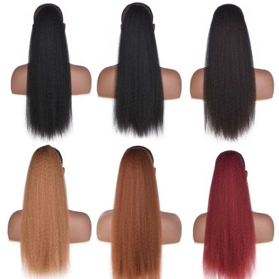 Fluffy Corn Whisker Long Curly Hair Fake Ponytail, Colour: 3.4 #
