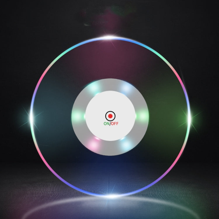 LED Flashing Coaster Bar KTV Cocktail Base Light Luminous Coaster(Round Color Light)