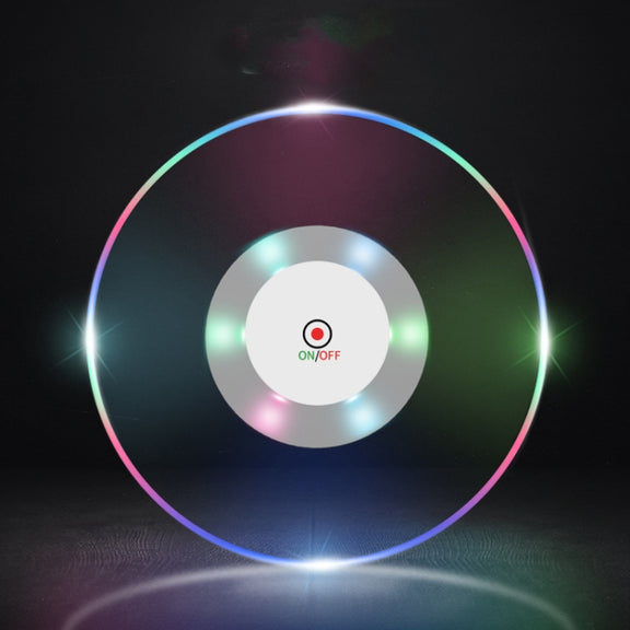 LED Flashing Coaster Bar KTV Cocktail Base Light Luminous Coaster(Round Color Light)