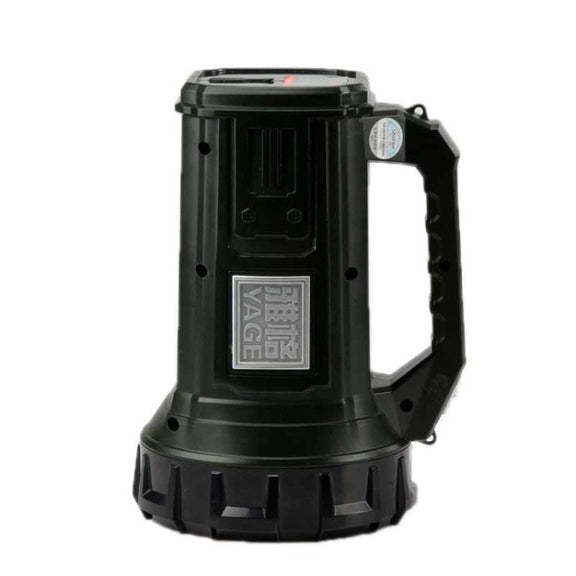 YAGE 5701 10W LED Strong Light Long-Range Searchlight Outdoor Lighting Rechargeable Flashlight, CN Plug(Ink Green)