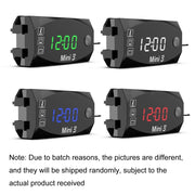 Voltage Clock And Temperature 3 In 1 LED Electronic Meter Large-Screen Digital Display Water-resistant And Dustproof Voltmeter(Green Light)