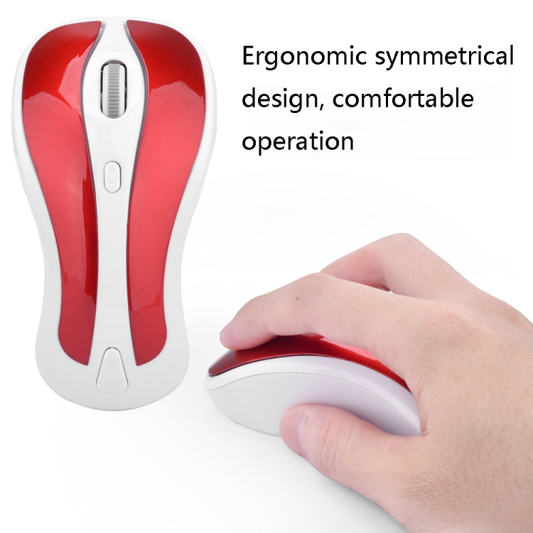 PR-01 1600 DPI 7 Keys Flying Squirrel Wireless Mouse 2.4G Gyroscope Game Mouse(Black Red)