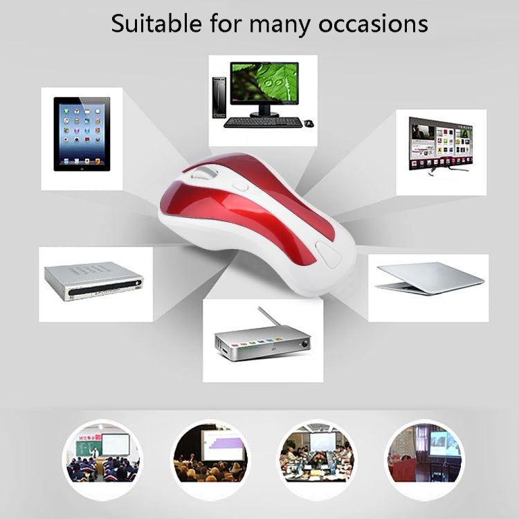 PR-01 1600 DPI 7 Keys Flying Squirrel Wireless Mouse 2.4G Gyroscope Game Mouse(Black Red)