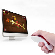PR-01 1600 DPI 7 Keys Flying Squirrel Wireless Mouse 2.4G Gyroscope Game Mouse(White Green)