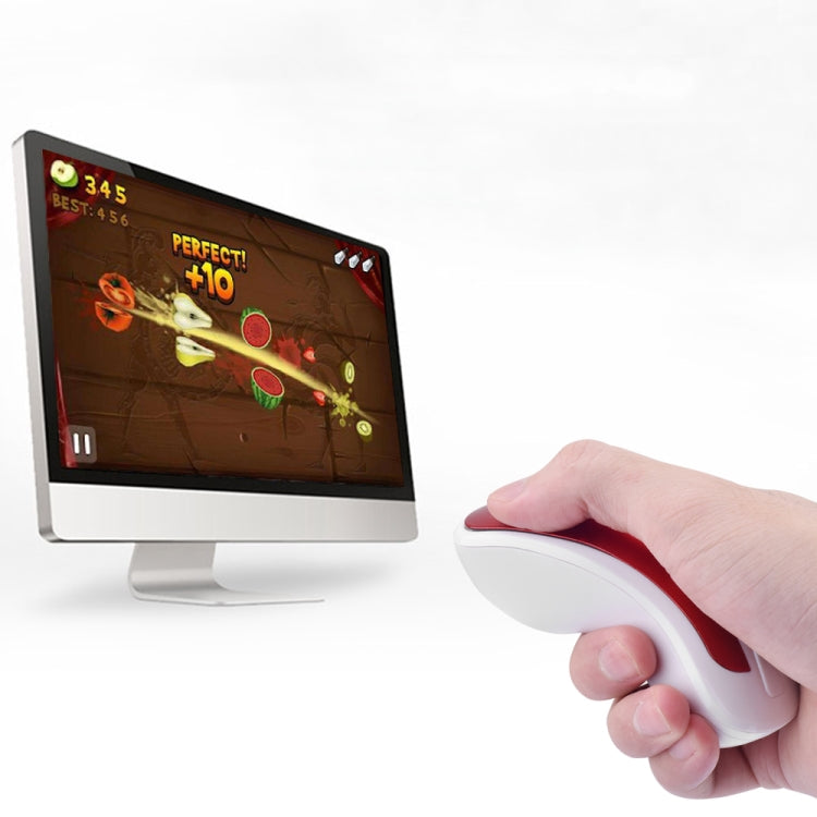 PR-01 1600 DPI 7 Keys Flying Squirrel Wireless Mouse 2.4G Gyroscope Game Mouse(Black Purple)