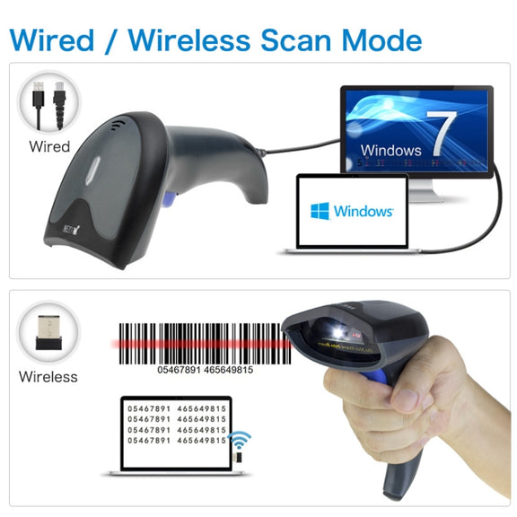 NETUM High-Precision Barcode QR Code Wireless Bluetooth Scanner, Model: Wired