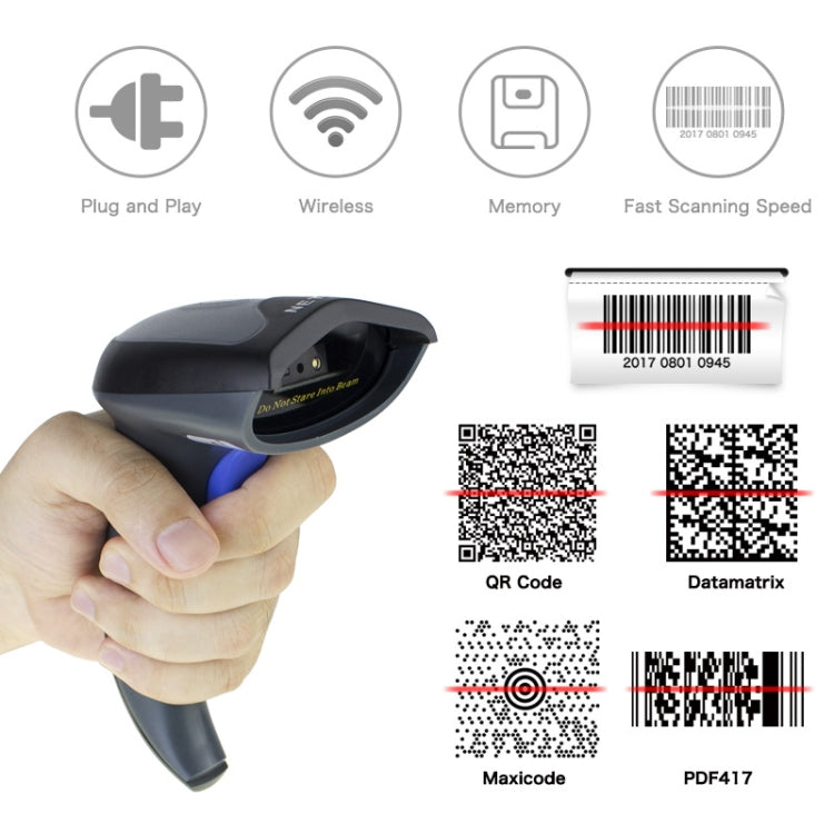 NETUM High-Precision Barcode QR Code Wireless Bluetooth Scanner, Model: Wired