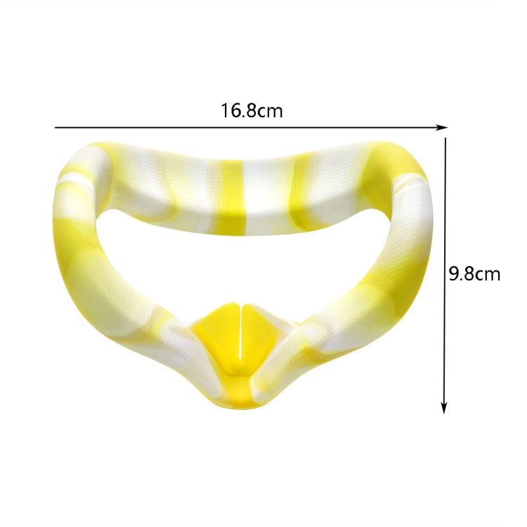 VR Silicone Eye Cover Anti-Sweat And Decontamination Color VR Goggles For Oculus Quest 2(White Yellow)