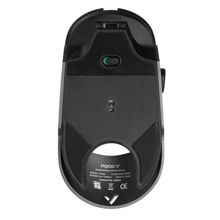 Rapoo VT960 1600 DPI 7 Keys Dual Mode Macro Programmable Symphony RGB Backlit Wireless Gaming Mouse(Black)