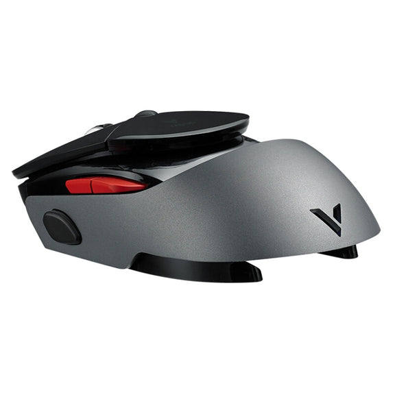 Rapoo VT960 1600 DPI 7 Keys Dual Mode Macro Programmable Symphony RGB Backlit Wireless Gaming Mouse(Black)