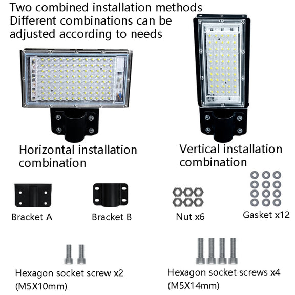 50W LED Water-resistant Road Lighting Courtyard Floodlight(Warm White Light)