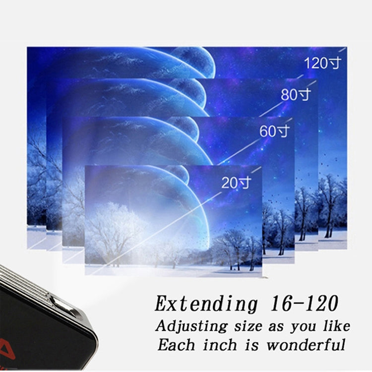 C6 2GB+32GB Android Smart DLP HD Projector Mini Wireless Projector, AU Plug (White)
