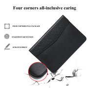 Horizontal  Embossed Notebook Liner Bag Ultra-Thin Magnetic Holster, Applicable Model: 11 -12 inch( Black)
