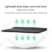 Horizontal  Embossed Notebook Liner Bag Ultra-Thin Magnetic Holster, Applicable Model: 14-15 inch( Black)