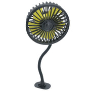 F408 Car Silicone Hose Fan Multi-Angle Adjustment USB Fan(Black)