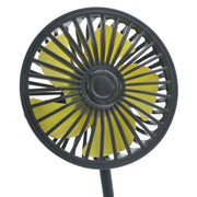 F408 Car Silicone Hose Fan Multi-Angle Adjustment USB Fan(Black)