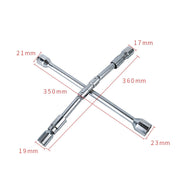 350mm Folding Cross Sleeve Car Tire Wrench, Specification: 17/19/21/23mm