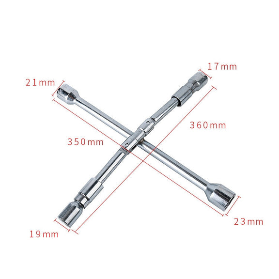 350mm Folding Cross Sleeve Car Tire Wrench, Specification: 17/19/21/23mm