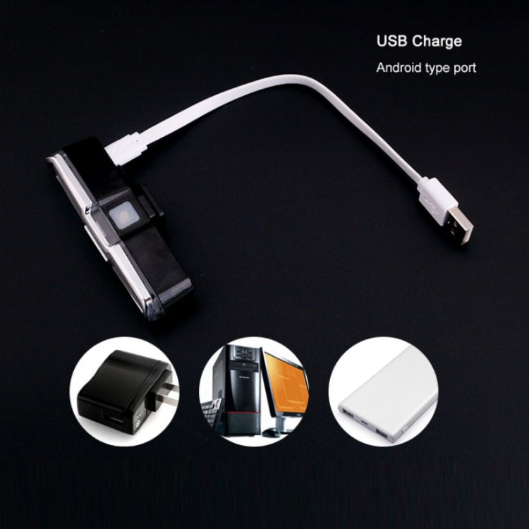 Bicycle Light USB Charging LED Warning Light Night Riding COB Tail Light, Specification: 7505B Red White Light