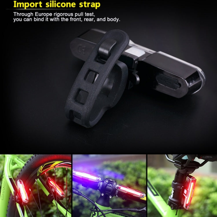Bicycle Light USB Charging LED Warning Light Night Riding COB Tail Light, Specification: 7505B Red White Light