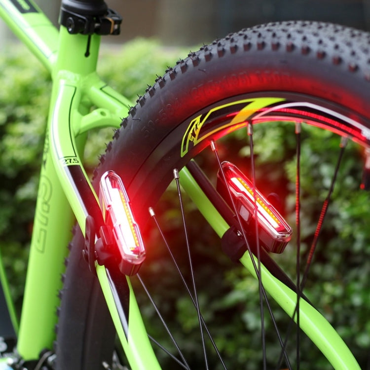 Bicycle Light USB Charging LED Warning Light Night Riding COB Tail Light, Specification: 7505B Red White Light