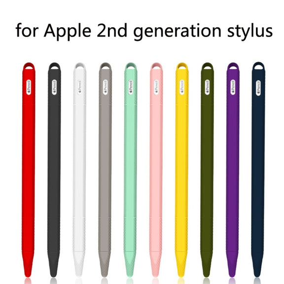 5 PCS Stylus Silicone Protective Case For Apple Pencil 2(Red)