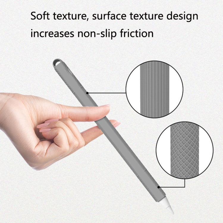 5 PCS Stylus Silicone Protective Case For Apple Pencil 2(Red)