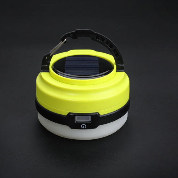 GOOFY DT-7107A Outdoor Solar USB Rechargeable Camping Light Portable Retractable Multifunctional LED Tent Light(Green)