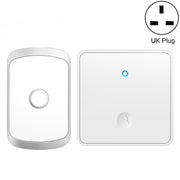 CACAZI FA50 1 For 1 Push-button Self-generating Wireless Doorbell, Plug:UK Plug(White)
