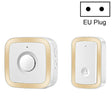 CACAZI A58 1 For 1 Smart Wireless Doorbell without Battery, Plug:EU Plug(Gold) - Wireless Doorbell by CACAZI | Online Shopping South Africa | PMC TechLife | Buy Now Pay Later Mobicred