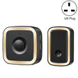 CACAZI A58 1 For 1 Smart Wireless Doorbell without Battery, Plug:UK Plug(Black Gold) - Wireless Doorbell by CACAZI | Online Shopping South Africa | PMC TechLife | Buy Now Pay Later Mobicred