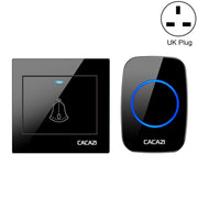 CACAZI H10 1 For 1 Wireless Smart Doorbell without Battery, Plug:UK Plug(Black)