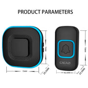 CACAZI V028F Wireless Music Doorbell without Battery, Plug:EU Plug(White)