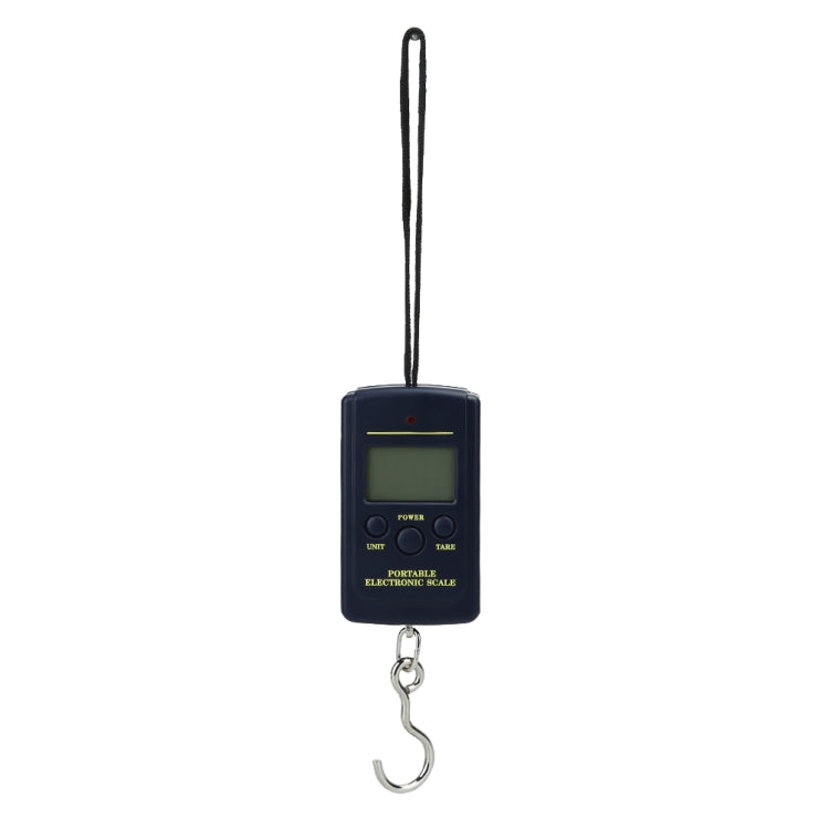 10g Mini Digital Fishing Scale Travel Weighting Steelyard Hanging Electronic Hook Scale Kitchen Weight Tool, Capacity:40kg with backlight