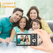 DC303A 2.8-Inch 4K 16X Zoom HD Digital Camera Mini Children Photography Camera AU Plug(Pink)
