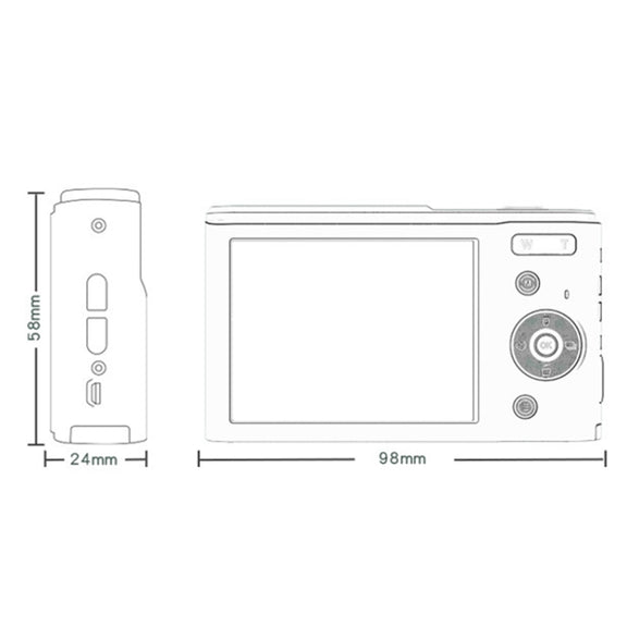 DC303A 2.8-Inch 4K 16X Zoom HD Digital Camera Mini Children Photography Camera AU Plug(Black)