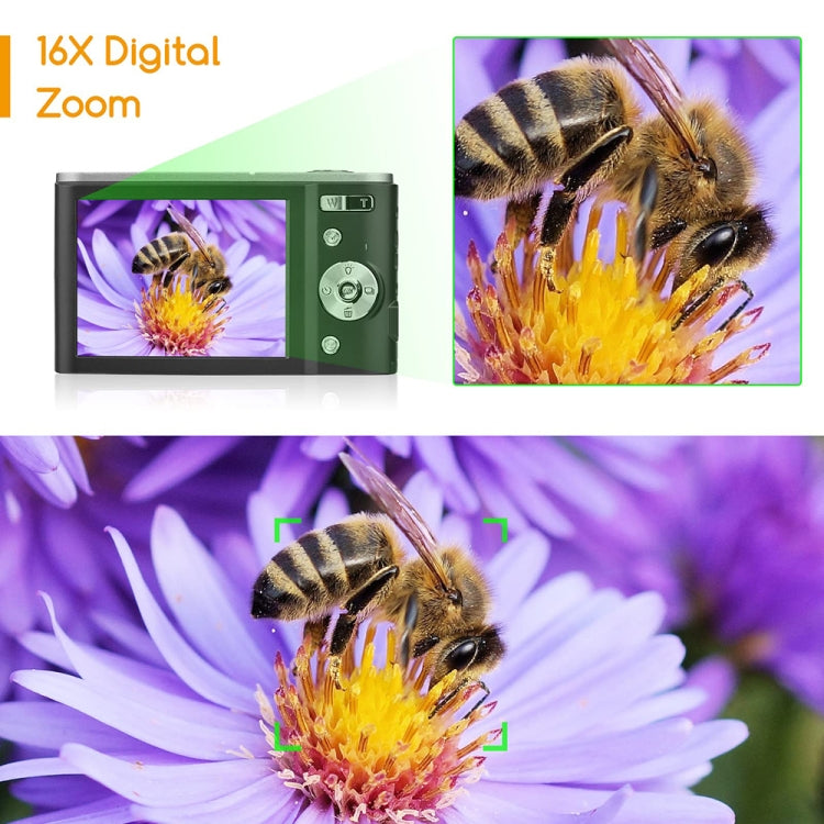 DC303A 2.8-Inch 4K 16X Zoom HD Digital Camera Mini Children Photography Camera US Plug(Black)