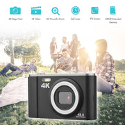 DC303A 2.8-Inch 4K 16X Zoom HD Digital Camera Mini Children Photography Camera AU Plug(Pink)