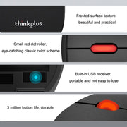 Lenovo Thinkplus M80 Office Lightweight Ergonomic Laptop Mouse, Specification: Wireless